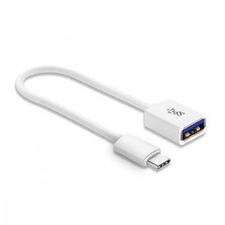 Cable USB-A 3.0 to USB-C OTG Copper White 10cm