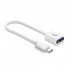 Câble USB-A 3.0 vers USB-C OTG Cuivre Blanc 10cm