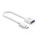 Cable Female USB-A 3.0 to Male USB-C OTG Copper White PVC sheath 10cm