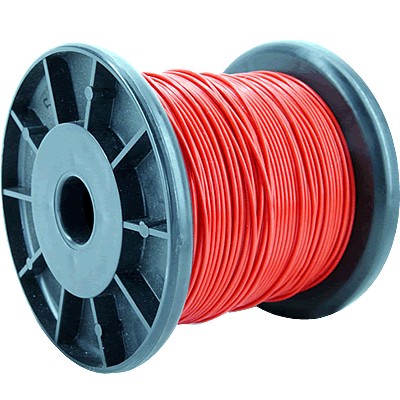 ELECAUDIO FC105T Fil de Câblage Cuivre FEP 0.5mm² (Rouge)