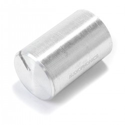 Knob Aluminium Notched Shaft 10x15mm Ø6mm Silver