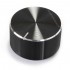 Knob Aluminium Notched Shaft 30x10mm Ø6mm Black