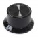 Knob 20x13mm Black Notched Shaft Ø6mm