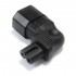 Power Adapter IEC C14 3 Pole to IEC C7 2 Pole Flat Angled