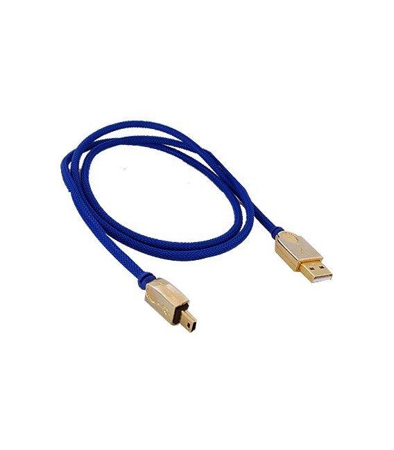 Male-Mini USB-A Cable Male-Male 2.0 Male Plated 24k 5m - Audiophonics