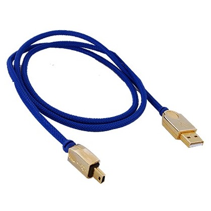 Male-Mini USB-A Cable Male-Male 2.0 Male Plated 24k 5m - Audiophonics
