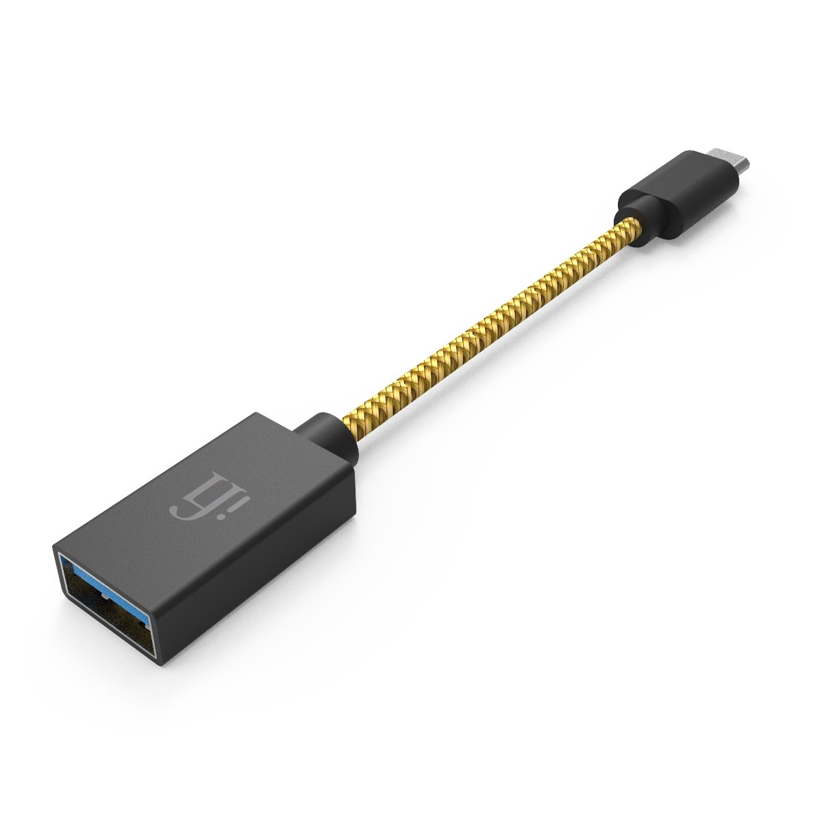 iFi Audio Câble OTG USB-A Femelle vers USB-C Mâle 12cm
