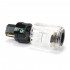 ELECAUDIO PI-24GC Connecteur Secteur IEC C15 Plaqué Or 24K 3µ Ø16.5mm Transparent