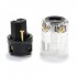 ELECAUDIO PI-24GC Power Connector IEC C15 Gold Plated 24K 3μ Ø16.5mm Transparent