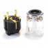 ELECAUDIO PS-24GC Schuko Type E/F Power Connector 24K 3µ Gold Plated Ø16.5mm Transparent