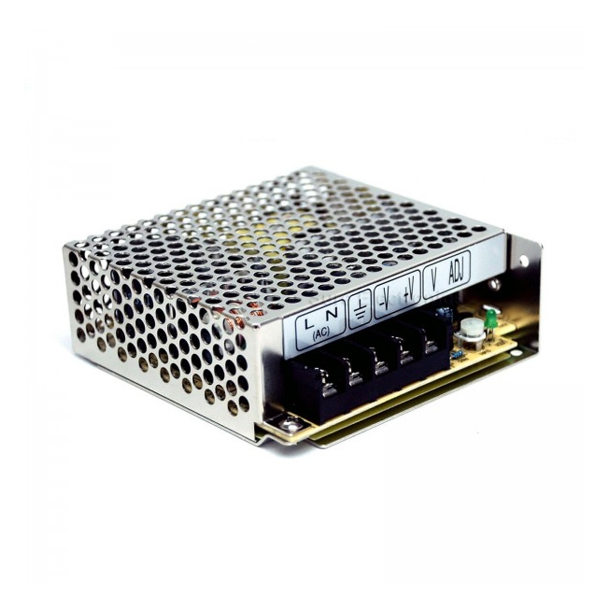 Mean Well LED Switching Power Supply - RS Series 50W Enclosed LED Power  Supply - 12V DC