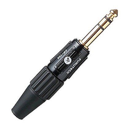 FURUTECH FP-704 (G) Fiche Jack 6.3mm stéréo Plaqué Or Ø8mm