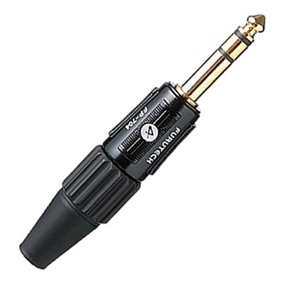 FURUTECH FP-704 (G) Connecteur Jack 6.35mm stéréo Plaqué Or Ø8mm (Unité)