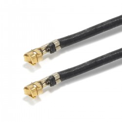 Interconnect Cable Male XH 2.54mm to Male XH 2.54mm Silicone Gold Plated 30cm Black (x10)