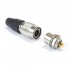 HR10A Male 4 Pin Lockable Connector + Female Plug Gold Plated Ø11mm