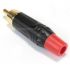 Plated RCA connector gold Red Ø6.5mm (Unit)