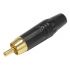 RCA Gold plated 6.5mm connector Ø Black (Unit)