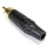 RCA Gold plated connector Ø6.5mm Black (Unit)