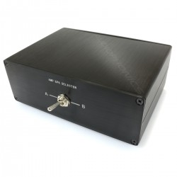 Audio Selector 1 2 1 OUT IN / 1 OUT IN 2 for speaker / amplifier Black