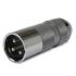 VIBORG XM-202R Rhodium Plated Pure Copper 3 Way Male XLR Connector Ø11mm Black (Unit)