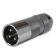 VIBORG XM-202R Connecteur XLR mâle Cuivre Pur Plaqué Rhodium Ø 11mm Noir (Unité)