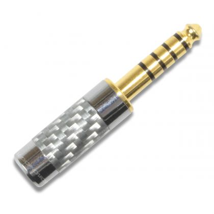 Jack 4.4mm connector TRRRS Gold Plated Silver Ø 4mm (Unit)