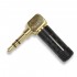  Angled Jack 3.5mm Plug Gold Plated Ø4mm (Unit)