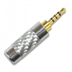 Jack Connector 2.5mm gold plated silver TRRS Ø 4mm (Unit)