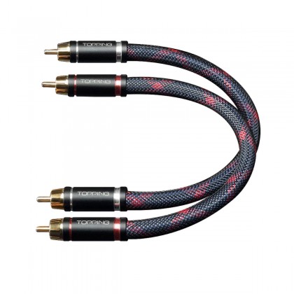 TOPPING TCR1 RCA Cable Silver Plated OFC Copper 25cm