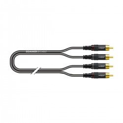 SOMMERCABLE ONYX 2025 Interconnect Cable Male RCA to Male RCA Gold Plated 0.5m Black