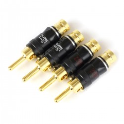 1877PHONO GC-09 Banana Lockable Black Ø9mm (Set x4)