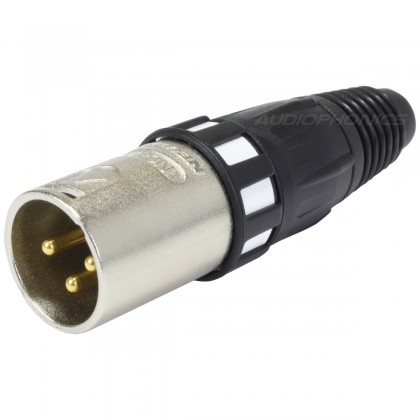 Neutrik NC3MXCC Connecteur XLR mâle blindé 3 pôles plaqué or Ø 6.5mm (Unité)