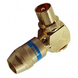 YARBO GY-TV90C Coaxial Antenna Connector 90° Angled 24k Gold Plated Ø8.5m