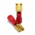 FURUTECH F118 (G) Female Blade Connectors 5.2mm Isolated Gold Plated 1.25mm² Red (Set x10)