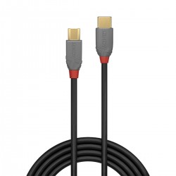 LINDY ANTHRA LINE Câble USB-C Mâle vers Micro USB Mâle 2.0 Plaqué Or 2m