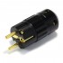 ELECAUDIO PS-34GB Connecteur Secteur Schuko Noir Or 24K 5µ Ø16.5mm