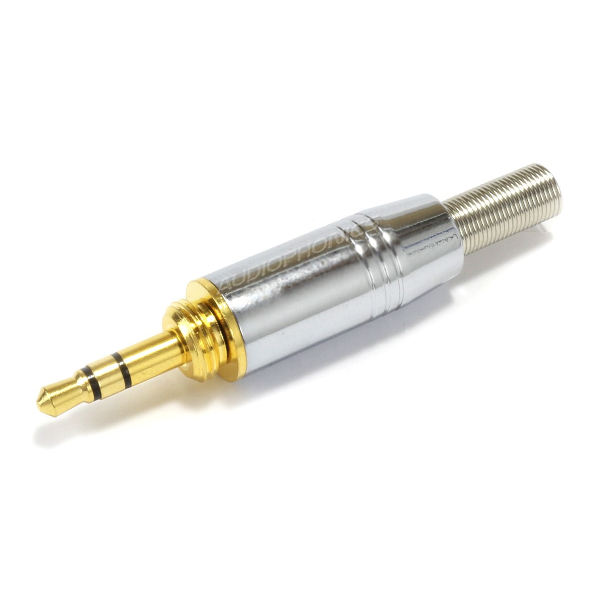 Jack 3.5mm plug male stereo 3 poles Gold plated Ø5mm (Unit)