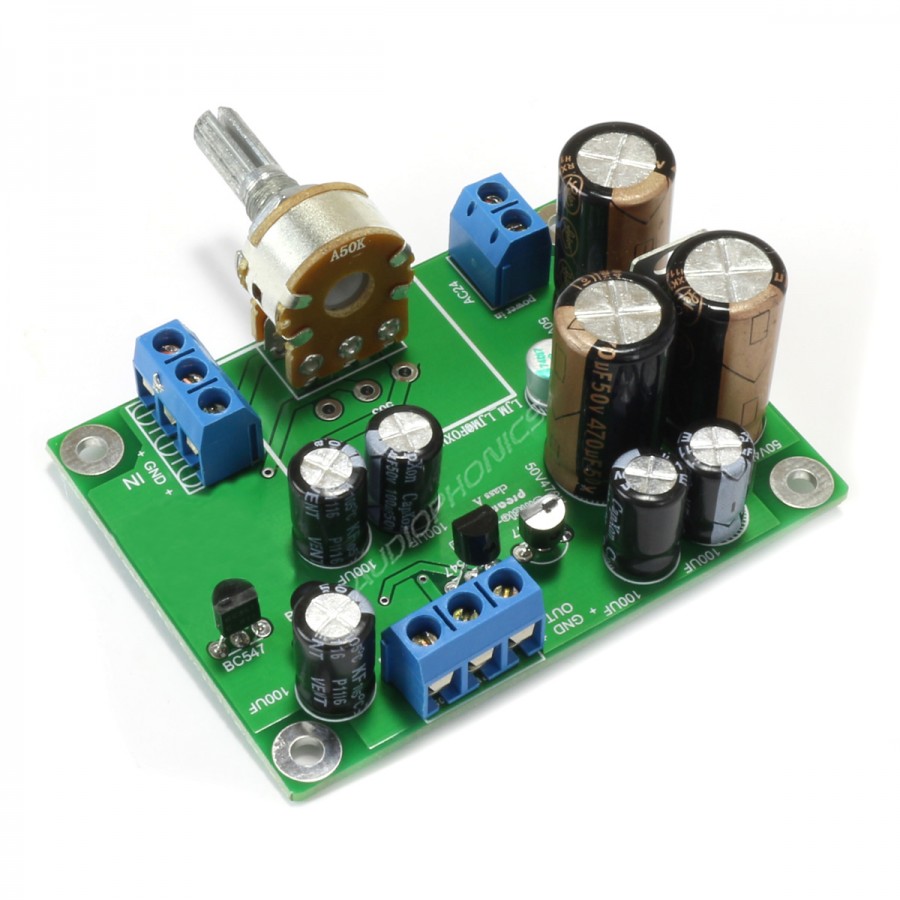 LJ SingleEnded Preamplifier Module Class A with Transistors Audiophonics