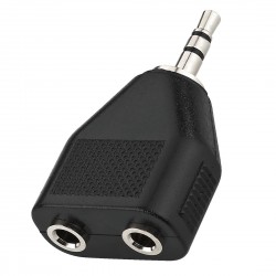 Adaptateur jack 3,5 mâle stéréo vers 2 x jack 3,5 femelle stéréo