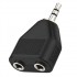 3.5mm stereo plug Jack to 2x 3.5mm stereo female Jack Plug