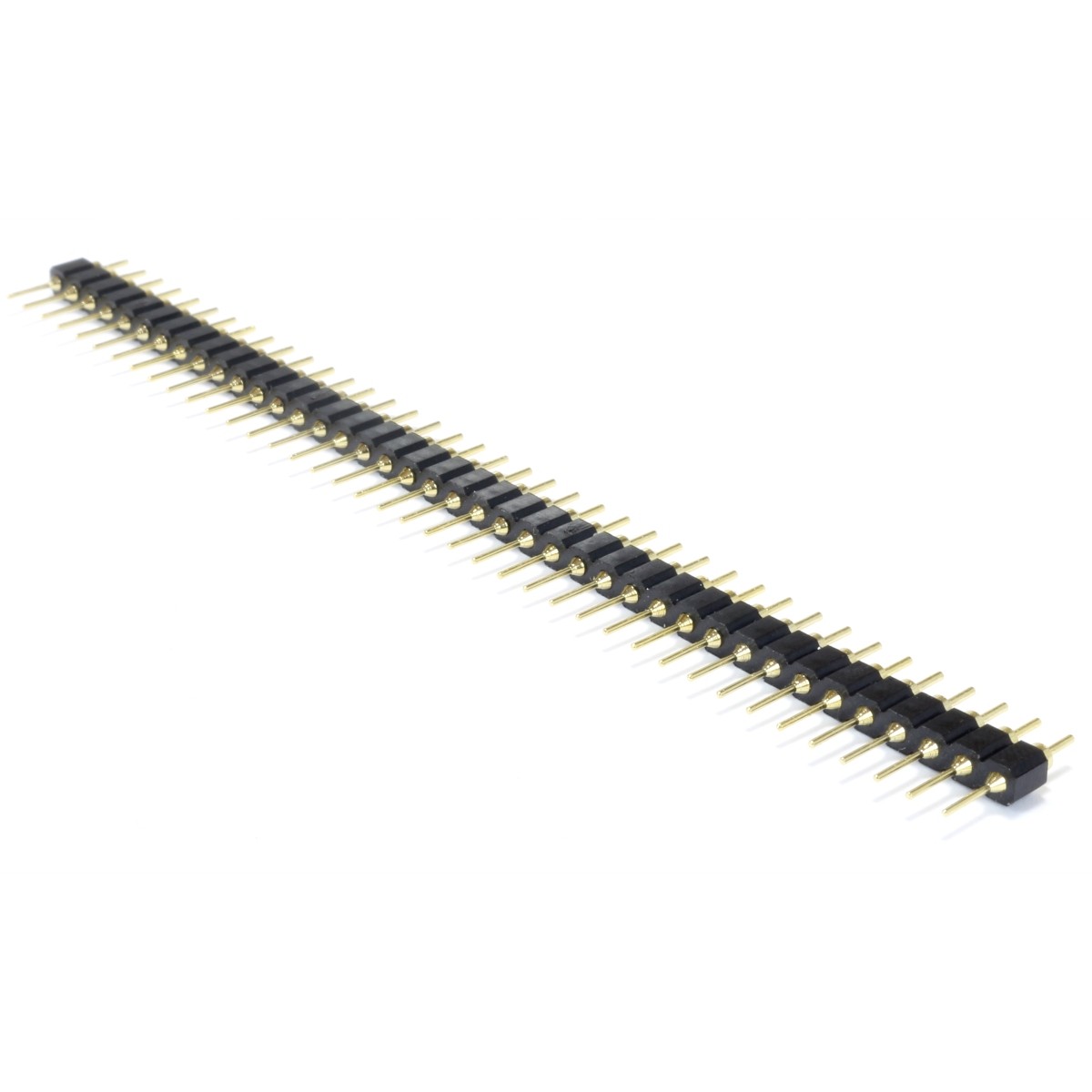 Connecteur Barrette 2.54mm Mâle Rond Plaqué Or 40 Pôles 5mm (Unité)