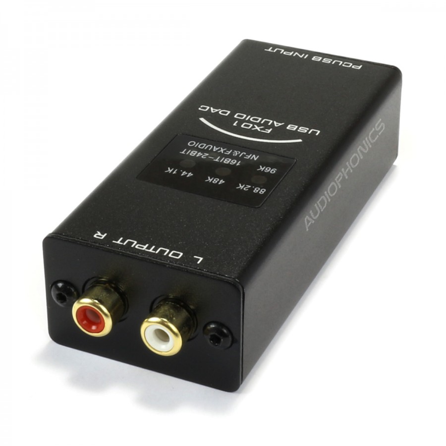 FX-AUDIO FX01 USB DAC stereo PCM5102 24bit / 96khz Black - Audiophonics
