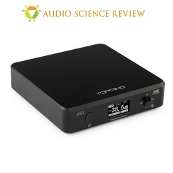 TOPPING D50 DAC 2x ES9038Q2M 32bit/768kHz DSD512 XMOS U208 Black