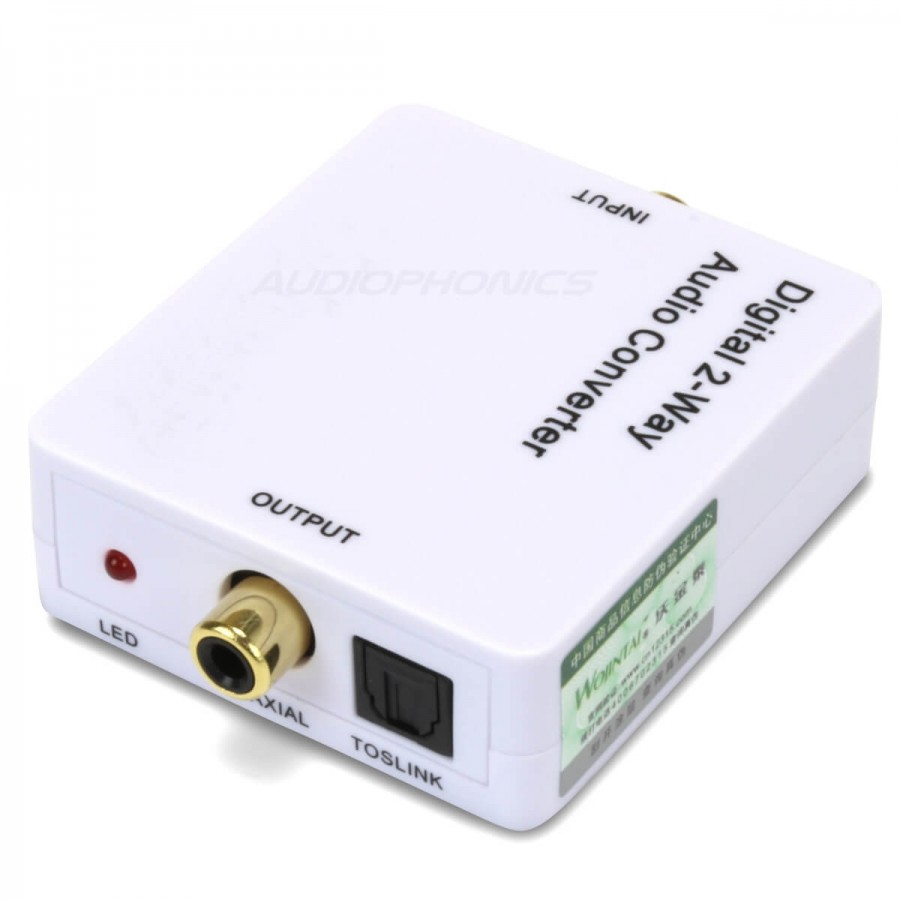 Audiophonics - Adaptateur Convertisseur SPDIF Coaxial vers Optique Toslink