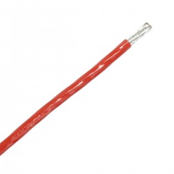 Fil de Câblage Cuivre / Argent 4mm² Gaine PTFE Ø 3.6mm Rouge