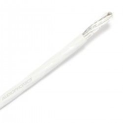 Fil de câblage Cuivre / Argent 4mm² Gaine PTFE Ø 3.6mm Blanc