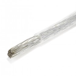 Copper / Silver Wiring Cable 4mm² PTFE Sleeve Ø 3.6mm Transparent