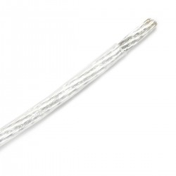 Fil de Câblage Cuivre / Argent 4mm² Gaine PTFE Ø3.6mm Transparent