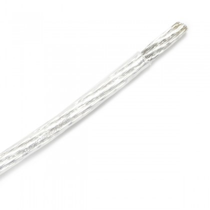 Copper / Silver Wiring Cable 4mm² PTFE Sleeve Ø 3.6mm Transparent