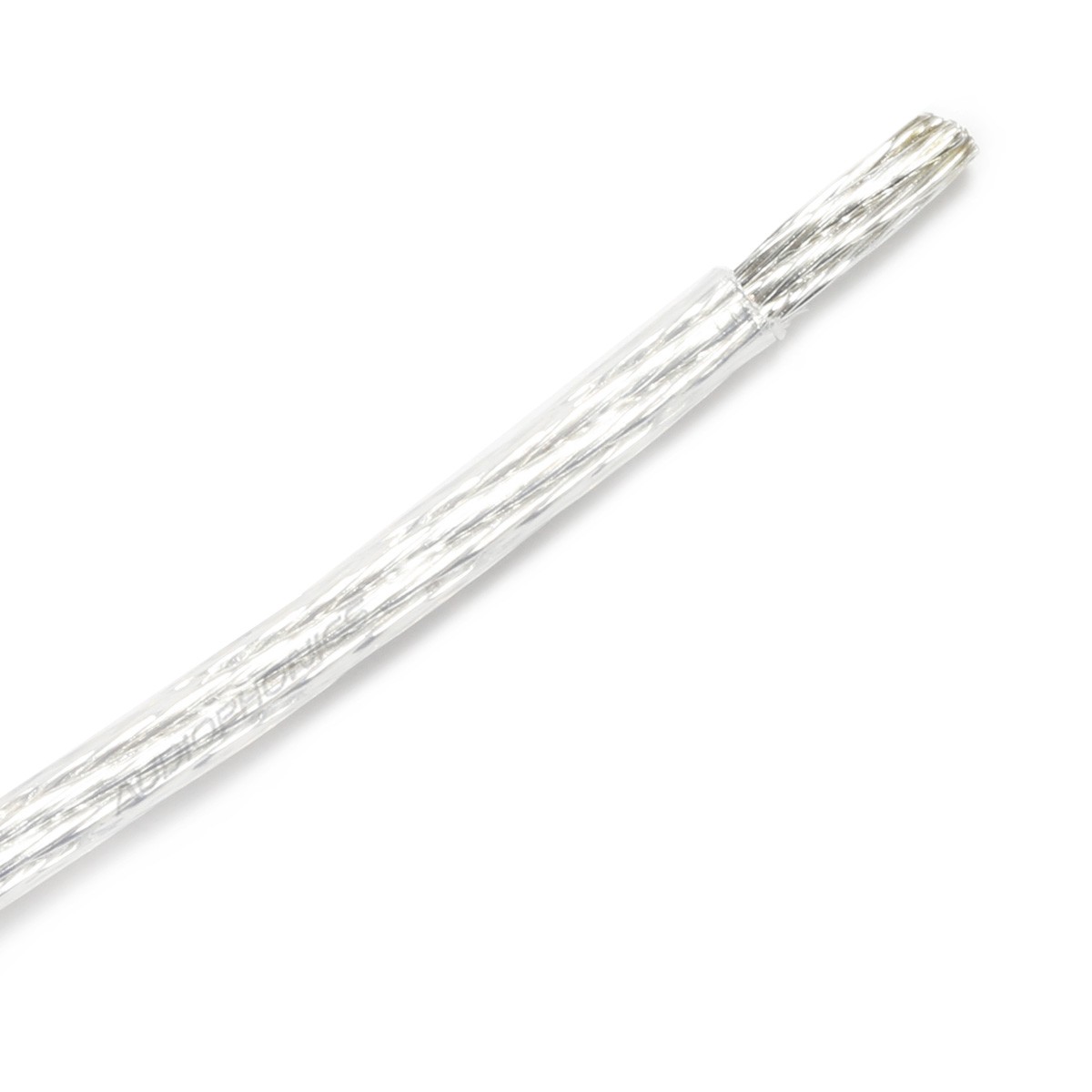 Copper / Silver Wiring Cable 4mm² PTFE Sleeve Ø3.6mm Transparent